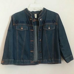 CJ Blue jean jacket with embroidery